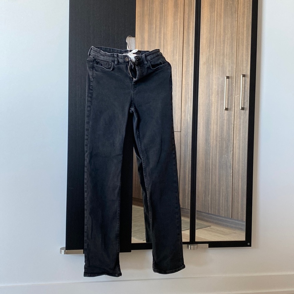 COS slim straight leg mid rise jeans